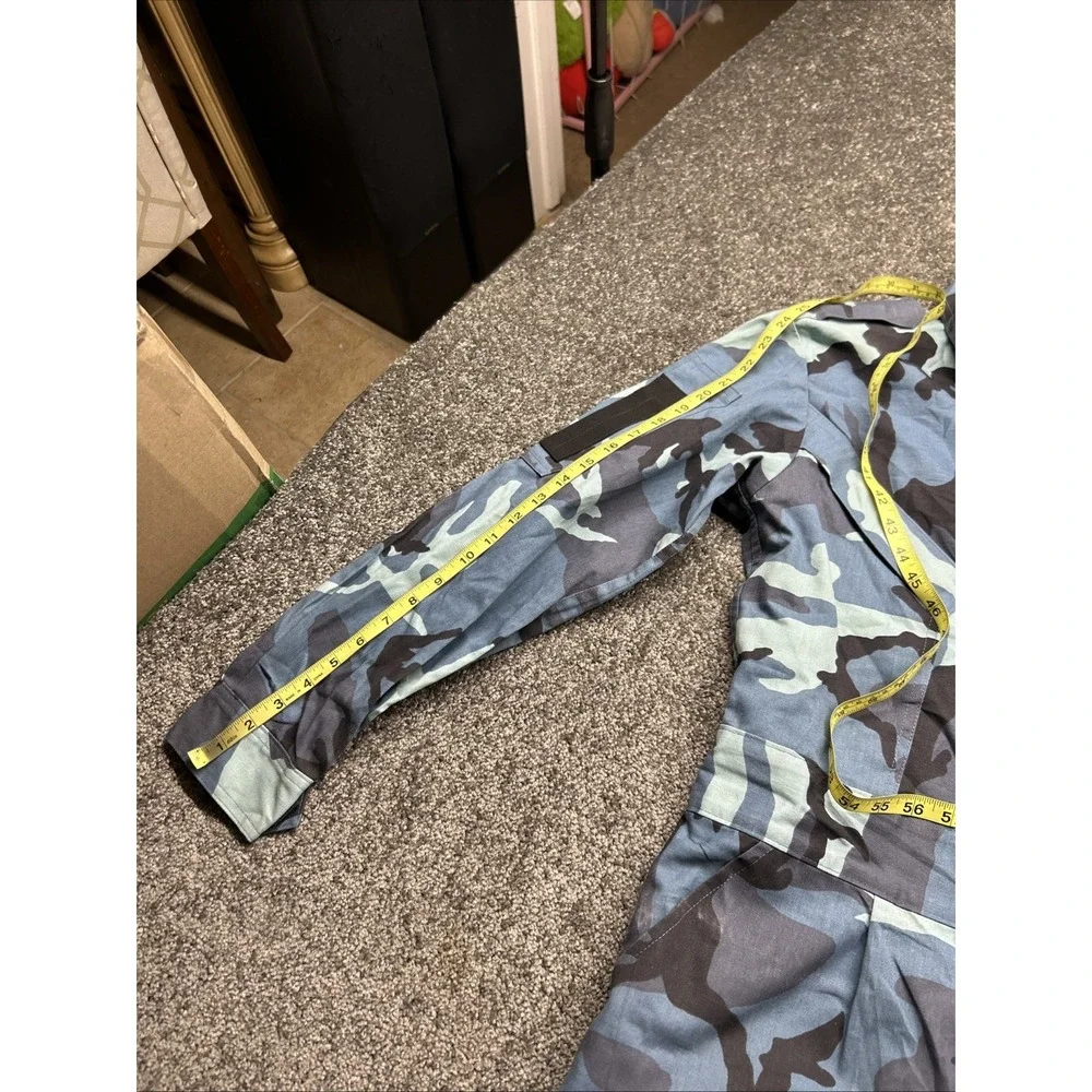 Flight Line Aviation Suit Coverall Mens Large Blue Camouflage Military Navy